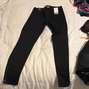 MOTHER Black Skinny Jeans